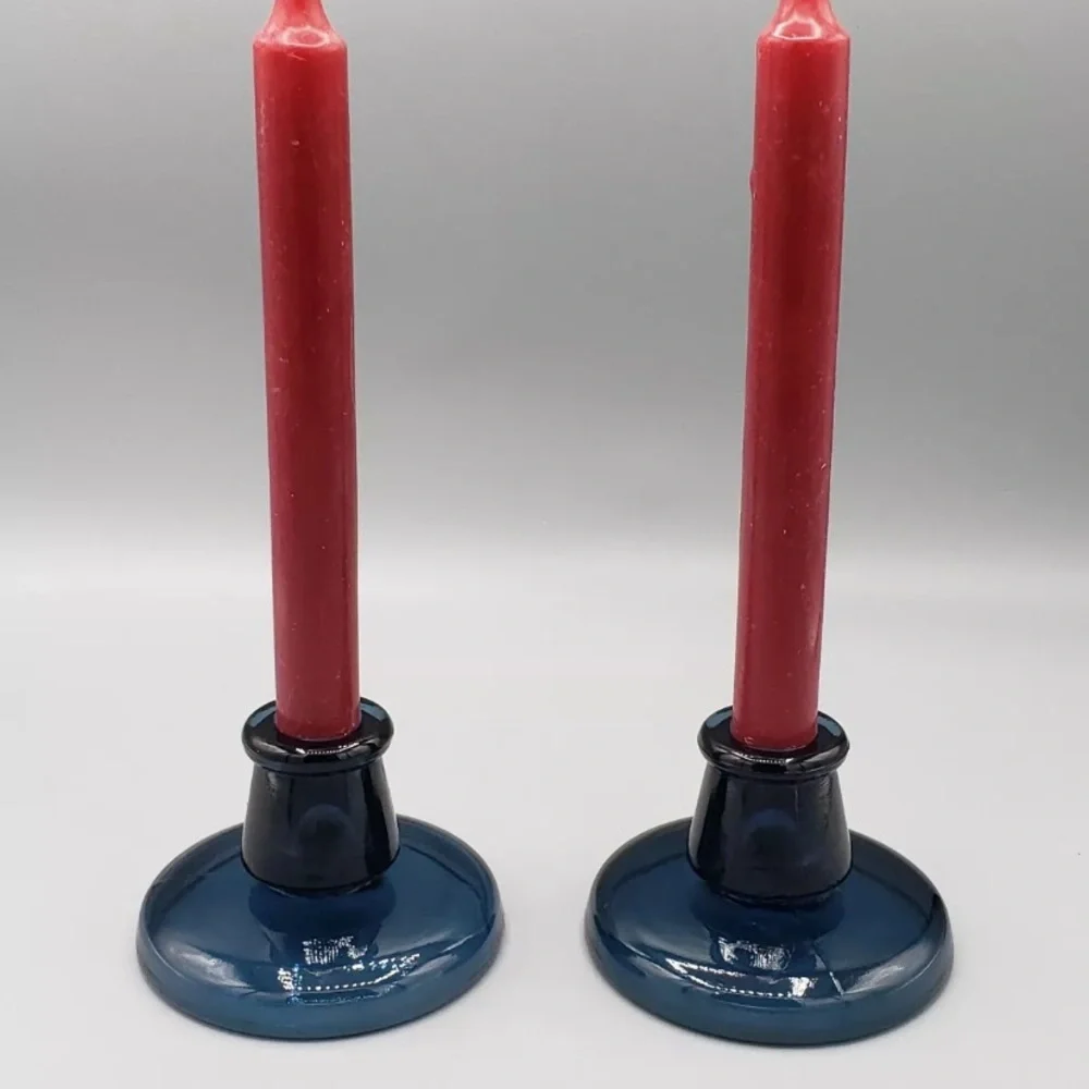 IKEA glass candlestick holders set of 4